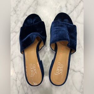 Franco Sarto Blue Velvet Sandal